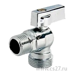 картинка Кран шаровый УГЛОВОЙ БЕЗ ФИЛЬТРА 1/2"х1/2" НР/НР для подкл. стиральной машины | Центр Снабжения | Дальний Восток | Благовещенск